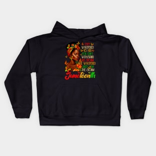 Juneteenth Afro American Black Women Black History Month Kids Hoodie